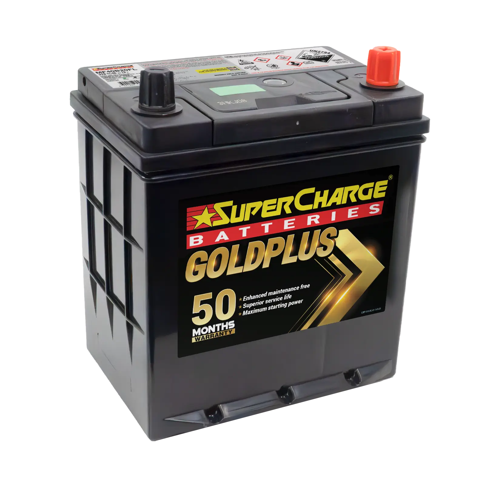 MF40B20FL Supercharge Batteries GoldPlus – Maintenance-Free Japanese Automotive Battery